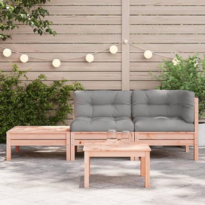 2-Sitzer Lounge-Set aus Rattan mit Polster