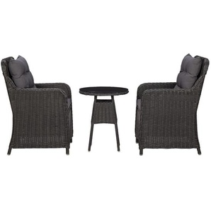 2-Sitzer Lounge-Set Delon aus Rattan mit Polster