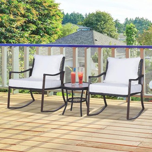 2-Sitzer Lounge-Set Dorella aus Polyrattan mit Polster