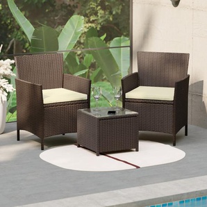 2-Sitzer Lounge-Set Ferrie aus Rattan mit Polster