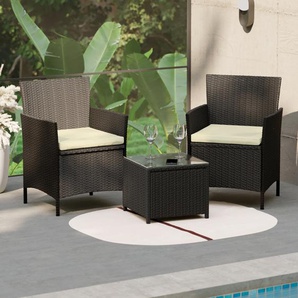 2-Sitzer Lounge-Set Ferrie aus Rattan mit Polster