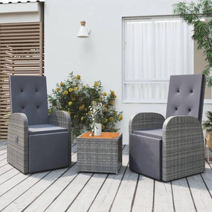 2-Sitzer Lounge-Set Tralee aus Rattan mit Polster