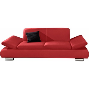 2-Sitzer MAX WINZER Toulouse modern und bequem, aktuelles Design, hoher Sitzkomfort Sofas Gr. B/H/T: 190cm x 75cm x 89cm, Kunstleder SOFTLUX, rot mit klappbaren Armlehnen, Breite 190 cm