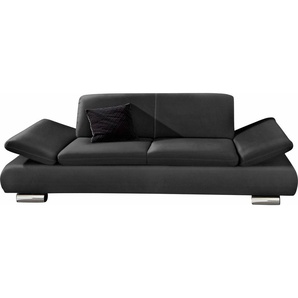 2-Sitzer MAX WINZER Toulouse modern und bequem, aktuelles Design, hoher Sitzkomfort Sofas Gr. B/H/T: 190cm x 75cm x 89cm, Kunstleder SOFTLUX, schwarz mit klappbaren Armlehnen, Breite 190 cm