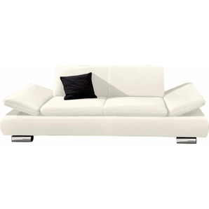 2-Sitzer MAX WINZER Toulouse modern und bequem, aktuelles Design, hoher Sitzkomfort Sofas Gr. B/H/T: 190cm x 75cm x 89cm, Kunstleder SOFTLUX, weiß mit klappbaren Armlehnen, Breite 190 cm