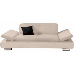 2-Sitzer MAX WINZER Toulouse modern und bequem, aktuelles Design, hoher Sitzkomfort Sofas Gr. B/H/T: 190cm x 75cm x 89cm, Luxus-Microfaser, beige mit klappbaren Armlehnen, Breite 190 cm