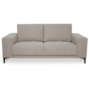 2-Sitzer PLACES OF STYLE Xander Sofas Gr. B/H/T: 164cm x 85cm x 88cm, Chenille, beige (natural) Breite 164 cm, Webstoff, Soft-Touch Chenille, schwarze Metallfüßen