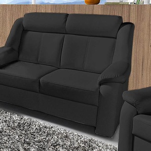 2-Sitzer SIT & MORE Basel Sofas Gr. B/H/T: 140cm x 98cm x 95cm, Kunstleder SOFTLUX, schwarz