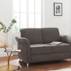 2-Sitzer SIT & MORE Darwin Sofas Gr. B/H/T: 159cm x 83cm x 96cm, Luxus-Microfaser Euphoria, ohne Kopfteilverstellung, braun (schlamm) inklusive Federkern, wahlweise mit Kopfteilverstellung