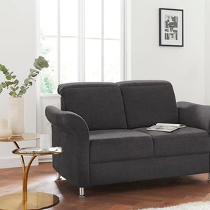 2-Sitzer SIT & MORE Darwin Sofas Gr. B/H/T: 159cm x 83cm x 96cm, Luxus-Microfaser Euphoria, ohne Kopfteilverstellung, grau (fango) inklusive Federkern, wahlweise mit Kopfteilverstellung