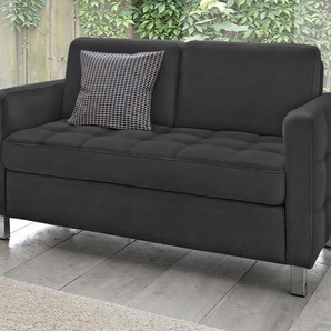 2-Sitzer SIT & MORE Pablo Sofas Gr. B/H/T: 133cm x 78cm x 78cm, Kunstleder SOFTLUX, schwarz