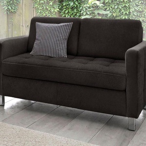 2-Sitzer SIT & MORE Pablo Sofas Gr. B/H/T: 133cm x 78cm x 78cm, Luxus-Microfaser ALTARA NUBUCK, schwarz