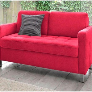 2-Sitzer SIT & MORE Pablo Sofas Gr. B/H/T: 133cm x 78cm x 78cm, Luxus-Microfaser, rot