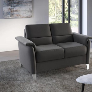 2-Sitzer SIT & MORE Palmera Sofas Gr. B/H/T: 149cm x 89cm x 89cm, Struktur, grau (dunkelgrau) Federkern-Polsterung, Steckvorrichtung für 2 Kopfstützen (optional)