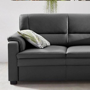 2-Sitzer SIT & MORE Pisa Sofas Gr. B/H/T: 133cm x 89cm x 90cm, NaturLEDER, schwarz mit Federkern