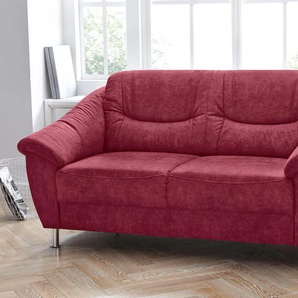 2-Sitzer SIT & MORE Salsa Sofas Gr. B/H/T: 182cm x 86cm x 90cm, Luxus-Microfaser ALTARA NUBUCK, rot (bordeaux) mit Federkern