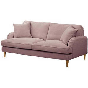 2-Sitzer Sofa Pink Cordstoff Lola 190 x 85 x 96cm Modern