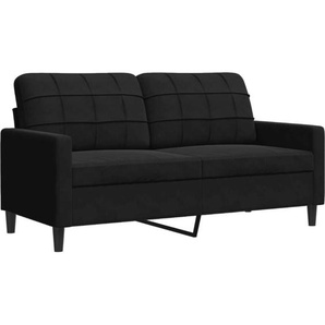 Vidaxl - 2-Sitzer-Sofa Schwarz 140 cm Samt