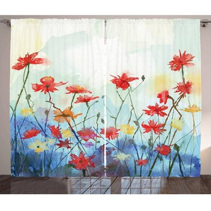 Rustikaler Vorhang, Zusammensetzung der Pflanzen, Blume, Mehrfarbig