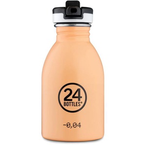 24 Bottles Kids Bottle Sport Lid Trinkflasche - peach orange - 250 ml