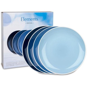 27 cm Speiseteller-Set Elements Ocean aus Bone China