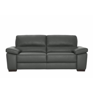 3-Sitzer CALIA ITALIA Gaia, modern, klassisch elegantes Sofa, mit tollem Sitzkomfort Sofas Gr. B/H/T: 210 cm x 92 cm x 97 cm, Leder BULL, grau 3-Sitzer Sofas extrabequem, in zwei hochwertigen Lederqualitäten