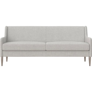 3-Sitzer COSMOLIVING BY COSMOPOLITAN Virginia Sofas Gr. B/H/T: 195cm x 80cm x 82cm, Webstoff, grau (hellgrau/stahl) Webstoff, Sitz und Rücken gepolstert, Beine aus Stahl, Sitzhöhe 42,5cm