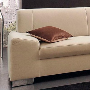 3-Sitzer DOMO COLLECTION Alisson Sofas Gr. B/H/T: 199cm x 75cm x 83cm, Microfaser, ohne Funktion, beige (natur)