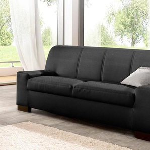 3-Sitzer DOMO COLLECTION Norma Sofas Gr. B/H/T: 212cm x 74cm x 85cm, Kunstleder SOFTLUX, ohne Funktion, schwarz