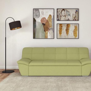 3-Sitzer DOMO COLLECTION Splash Sofas Gr. B/H/T: 232cm x 76cm x 96cm, Webstoff, Aus FSC-zertifiziertem Holzwerkstoff, gelb (gelb-grün) Sofas