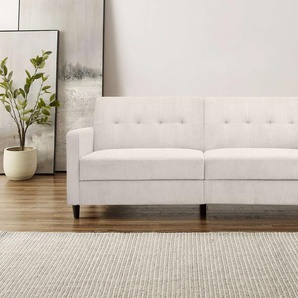 3-Sitzer DOREL HOME Hartford II Sofas Gr. B/H/T: 203 cm x 83 cm x 83 cm, Cord, beige (creme) 3-Sitzer Sofas Bettfunktion, Rückenlehne 2-teilig, 3-fach verstellbar, Sitzhöhe 43 cm