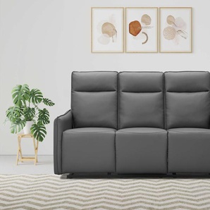 3-Sitzer DOREL HOME Lugo, Kinosofa mit Reclinerfunktion in Kunstleder und Webstoff Sofas Gr. B/H/T: 180cm x 102cm x 86cm, Kunstleder, grau mit manueller Relaxfunktion in 2 Sitzen