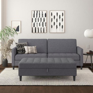 3-Sitzer DOREL HOME Presley Sofas Gr. B/H/T: 203cm x 83cm x 83cm, Webstoff, grau Sofa mit Bett-Funktion und verstellbarer Rückenlehne