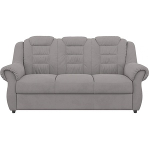 3-Sitzer HOME AFFAIRE Boston Sofas Gr. B/H/T: 196cm x 102cm x 101cm, Microfaser bedruckt, silberfarben (silber) mit hoher Rückenlehne in klassischem Design