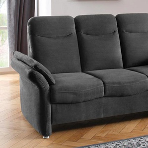 3-Sitzer HOME AFFAIRE Tahoma Sofas Gr. B/H/T: 199cm x 103cm x 89cm, Luxus-Microfaser ALTARA NUBUCK, grau (graphite) mit Armteilverstellung, Federkern