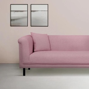 3-Sitzer INOSIGN AGNIA B/T/H: 210/85/71 cm Sofas Gr. B/H/T: 210cm x 71,5cm x 85cm, Struktur fein, rosa incl. Zierkissen, auch in Cord und Bouclé