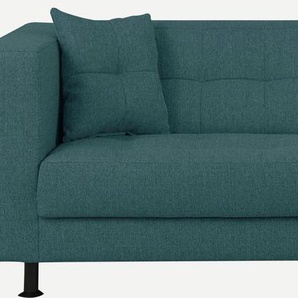 3-Sitzer INOSIGN Bengo Sofas Gr. B/H/T: 202cm x 68cm x 88cm, Struktur, blau (petrol) mit Steppung im Sitz- und Rückenbereich, incl. Zierkissen