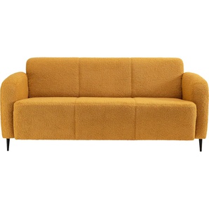 3-Sitzer INOSIGN Marone Sofas Gr. B/H/T: 185cm x 76cm x 90cm, Luxus-Microfaser weich, gelb