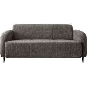 3-Sitzer INOSIGN Marone Sofas Gr. B/H/T: 185cm x 76cm x 90cm, Velours, grau (grau-braun)