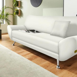 3-Sitzer INOSIGN Saltare Sofas Gr. B/H/T: 205cm x 78cm x 82cm, Kunstleder SOFTLUX, weiß (altweiß)