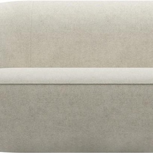 3-Sitzer LEGER HOME BY LENA GERCKE Effie Sofas Gr. B/H/T: 215cm x 76cm x 92cm, Flachgewebe, beige in einer einzigartigen runden Form, komfortables Sitzen