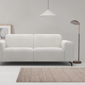 3-Sitzer PLACES OF STYLE Oleandro Sofas Gr. B/H/T: 230cm x 82cm x 94cm, Bouclé, Kaltschaum-Wellenunterfederung, beige (naturweiß) mit unterschiedlichem Sitzkomfort, in verschiedenen Bezugsqualitäten