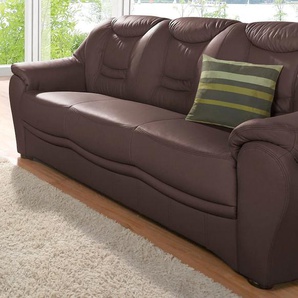 3-Sitzer SIT & MORE Bansin Sofas Gr. B/H/T: 198cm x 94cm x 95cm, Kunstleder SOFTLUX, braun (mokka) inklusive Federkern