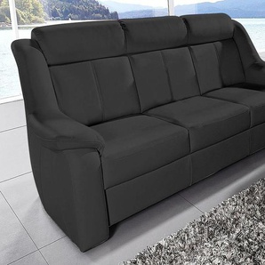 3-Sitzer SIT & MORE Basel Sofas Gr. B/H/T: 190cm x 98cm x 95cm, Kunstleder SOFTLUX, schwarz