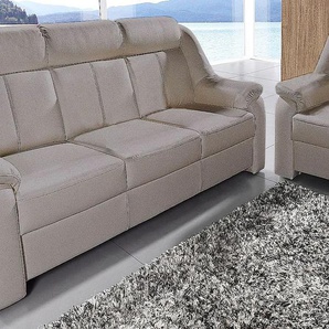 3-Sitzer SIT & MORE Basel Sofas Gr. B/H/T: 190cm x 98cm x 95cm, Luxus-Microfaser ALTARA NUBUCK, grau