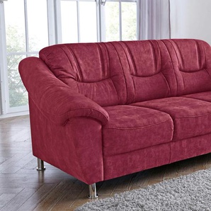 3-Sitzer SIT & MORE Salsa Sofas Gr. B/H/T: 202cm x 86cm x 90cm, Luxus-Microfaser ALTARA NUBUCK, rot (bordeaux) mit Federkern