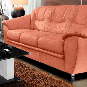 3-Sitzer SIT & MORE Savona Sofas Gr. B/H/T: 198cm x 90cm x 90cm, Luxus-Microfaser ALTARA NUBUCK, ohne Bettfunktion, orange (terrakotta) inklusive Federkern