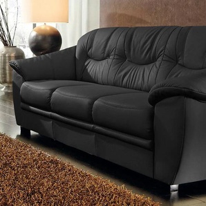 3-Sitzer SIT & MORE Savona Sofas Gr. B/H/T: 198cm x 90cm x 90cm, NaturLEDER, ohne Bettfunktion, schwarz inklusive Federkern