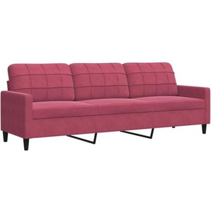 3-Sitzer-Sofa Weinrot 210 cm Samt vidaXL