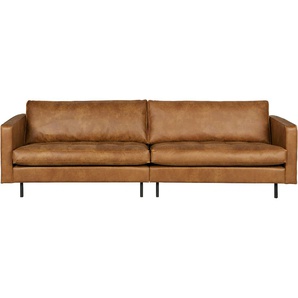 3-Sitzer WOOOD Rodeo Classic Sofas Gr. B/H/T: 275 cm x 83 cm x 88 cm, braun (cognac) H 83 x B 275 T 88 cm